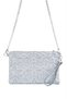 Silvery Silver Star Embroidered Star Women's Quilted Portfolio Handbag & Clutch Zb002 - 3