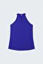 Halter Neck Blouse - Sax Blue - 4