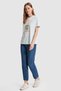 Women's Aqua Green Crew Neck T-Shirt 50325910-Vr083 - 4