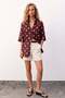 Polka Dot Patterned Shirt - Burgundy