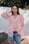 Ruffle Detailed Patterned Shirt - Pink