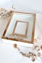 New Model LED Free 25x35 Cm White-bronze Photo Area Model Design Rose Box Memory Frame!