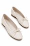 Darko Bow Detailed Leather Ballerinas Beige