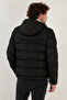 Hooded Zippered Pocket Slim Fit Coat Men's Coat 6490001 - 5