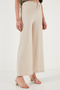 Waist Tied Relaxed Fit Crinkle Fabric Trousers Pants 5869016 - 4