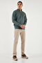 Cotton Relaxed Fit Half Zipper Stand Collar Sweat Men's Sweat 5901232 - 3