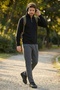 Cotton Regular Fit Normal Waist Hooded Sweatpants Men's Sweatpants 5908040