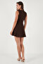 Regular Fit Crew Neck Flared Mini Length Evening Dress Dress 6525647 - 7