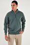 Cotton Relaxed Fit Half Zipper Stand Collar Sweat Men's Sweat 5901232 - 5