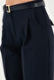 Regular Fit High Waist Straight Leg Belted Trousers Pants 68350938 - 5