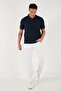 Cotton Regular Fit Stripe Detailed Buttoned Polo Collar 3-Pack t Shirt Men's t Shirt 5902118 - 5