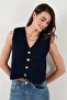 Standard Fit V-Neck Buttoned Knitwear Vest 4616177 - 5