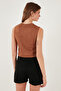 Fitted Scuba Suede V-Neck Buttoned Vest Vest 5865576 - 7