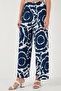 Patterned Regular Fit Three Quarter Sleeve V-Neck Bottom-Top Suit 5865357 - 6