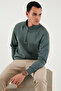 Cotton Relaxed Fit Half Zipper Stand Collar Sweat Men's Sweat 5901232 - 2