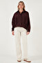 Cotton Oversized Short in the Front and Long in the Back Classic Collar Shirt Shirt 6834985 - 3