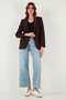 Regular Fit Double Breasted Collar Belted Blazer Jacket Jacket 6839367 - 2