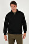 Cotton Regular Fit Half Zipper Stand Collar Sweat Men's Sweat 5905470 - 5