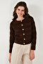 Premium Regular Fit Crew Neck Buttoned Textured Knitwear Cardigan Cardigan 680Hi00337 - 6