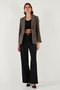 Regular Fit Double Breasted Collar Belted Blazer Jacket Jacket 6839367 - 2