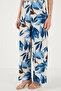 Patterned Regular Fit Three Quarter Sleeve V-Neck Bottom-Top Suit 5865357 - 6