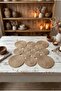 Natural Jute Straw Runner, 45x45cm, Handmade, Square Jute Rope Living Room Coffee Table Cloth, Kitchen Table Cloth - 6