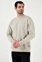 عادية تناسب طاقم الرقبة القطن مشعر من الداخل لينة مضلع العرق الرجال SWEAT5905255 - 4