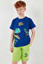 Cotton Regular Fit Crew Neck Shorts Top and Bottom Set Boy's SET6212013 - 6