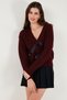 Premium Regular Fit V Neck Bow Tie Detail Knit Patterned Knitwear Cardigan Cardigan 680Kz194 - 4