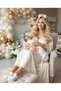 Pegu Crystal Stone Satin Bow Mother-Of-Pregnancy Slippers Crown Set, Handmade, Special Design, Bride, Bow, Maternity, Pregnant.. - 4