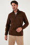 Slim Fit Anti-Pilling Non-Pilling Bato Collar Cold-Proof Fleece-Lined Fleece Men's Fleece - 3