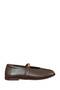 Lina Women's Buckle Comfortable Ballerinas Genuine Leather. Coffee - 6