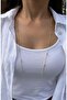 Top Patterned Wrapped Chain Necklace - 2