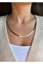 Gold Color Thin Italian Chain Necklace - 2