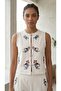 Floral Embroidered Vest and Trousers Set - 3