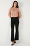 Tie Detailed V-Neck Chiffon Shirt SHIRT 611BZ0047 - 3