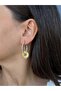 Gold Color Combined Circle Star Earrings