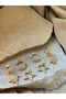 Gold Color Starry Stone Six Piece Earrings - 2