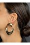 Circular Gold Color Big Earrings
