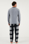 Regular Fit Crew Neck Winter Soft Textured Fleece Pajama Set Men's PAJAMA SET 6096 - 6