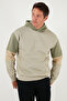 Cotton Relaxed Fit Hooded Inside Fuzzy Soft Ribbed Sweat Men's Sweat 5905299 - 5