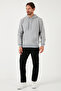 Regular Fit Hooded Kangaroo Pocket Fleece Lined Soft Sherpa Sweat Men's Sweat 5905281 - 3