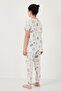 100% Cotton Crew Neck Short Sleeve Pajamas Set Girl's Suit6651004 - 7