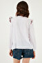 Ethnic Patterned Sleeve Detail Crew Neck Şile Cloth Shirt SHIRT 611BZ0042 - 7