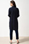 Hidden Pat Basic Long Tunic Navy Blue - 3