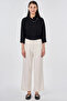 High Waist Non Denim Trousers Cream - 2