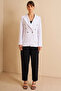 Buttoned Blazer Jacket Optical White - 5