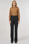 Straight High Waist Denim Trousers Black - 2