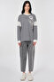 100% Cotton Sweatshirt with Print Detail, Dark Navy Blue - 2