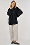 Knitwear Garnished Relaxed Fit Cardigan Black - 2